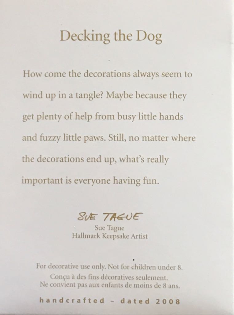 Decking The Dog  ornament collectible [Barcode 795902051754] - Main Image 2