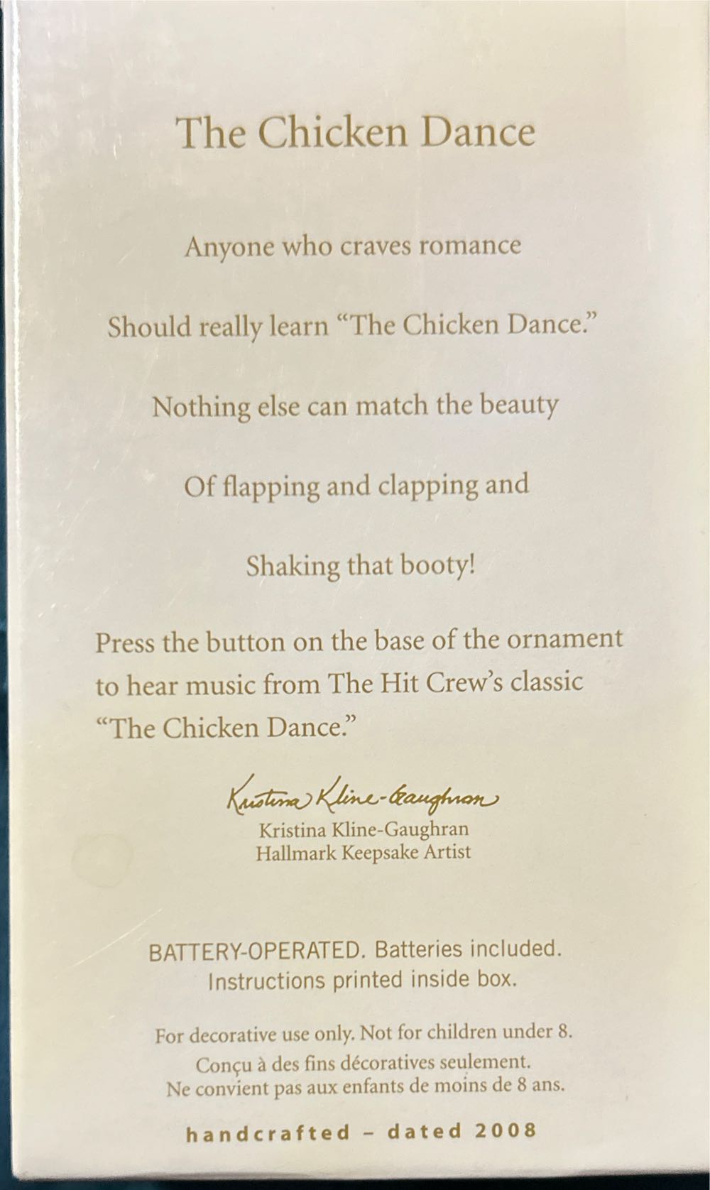 The Chicken Dance  (Birds) ornament collectible [Barcode 795902056247] - Main Image 2