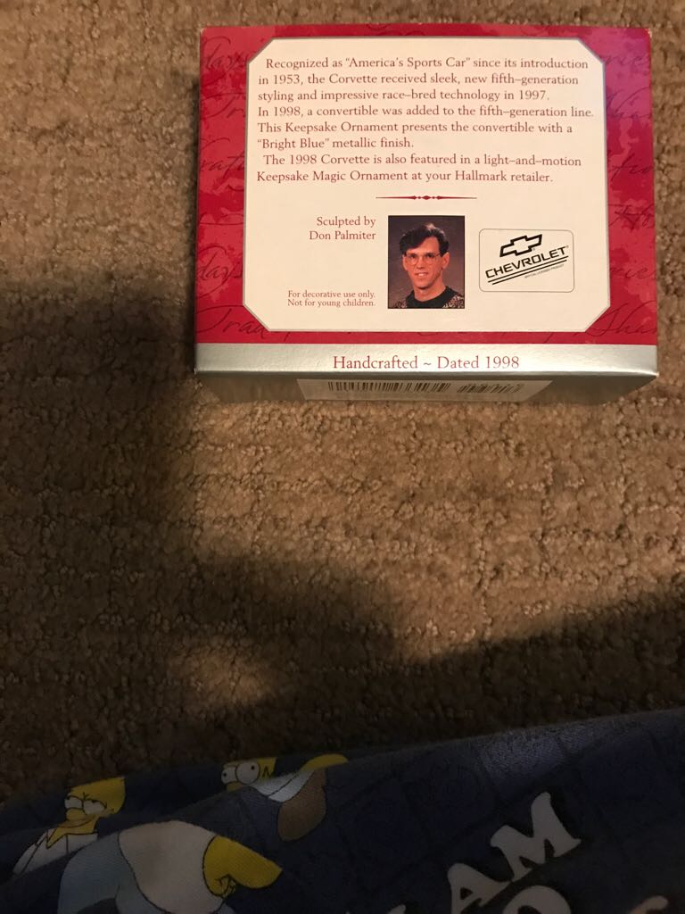 Classic American Cars - 1998 - Corvette Convertible - Classic American Cars (Collectible Series - Compliment) ornament collectible [Barcode 015012433135] - Main Image 2