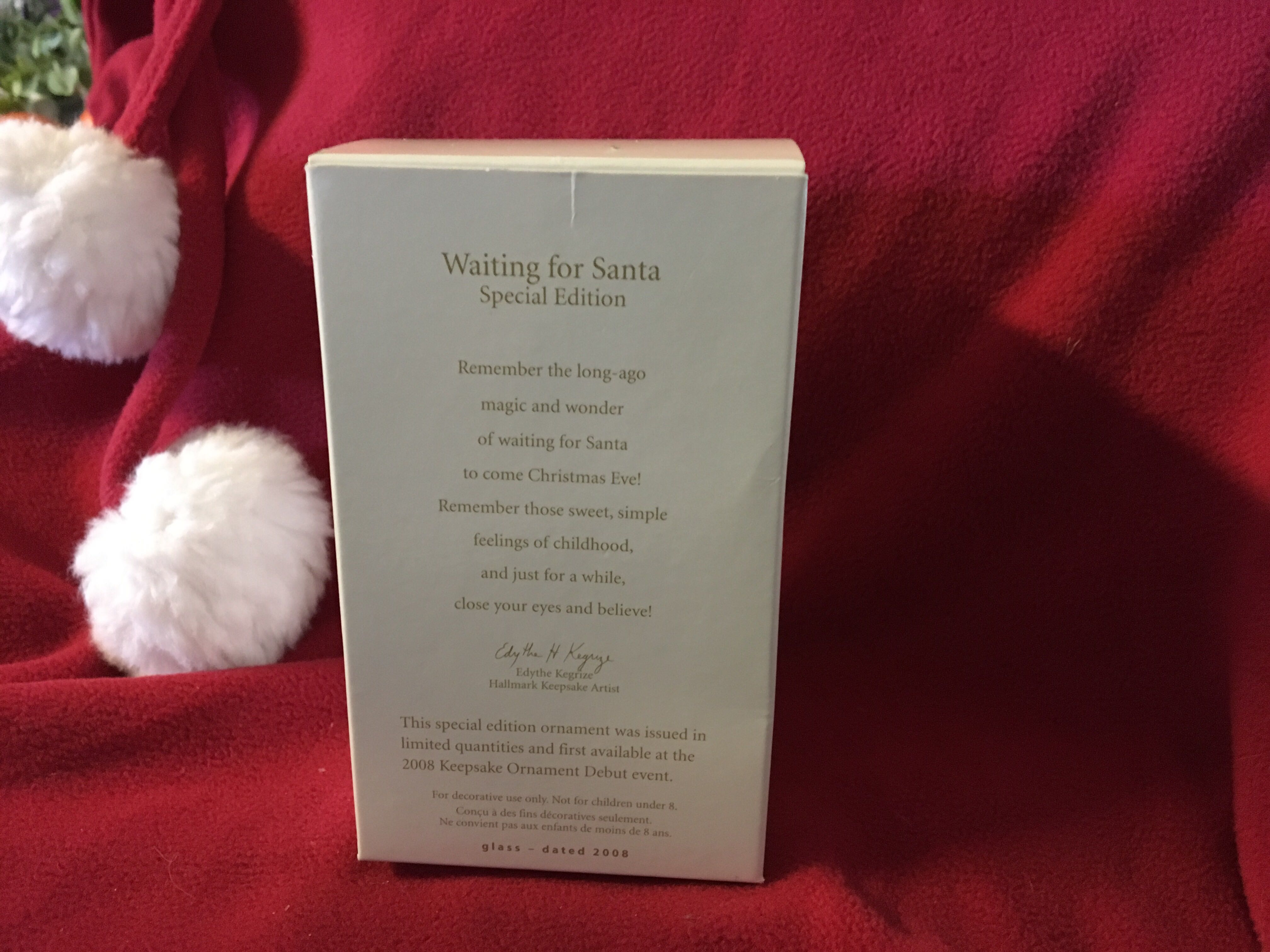 Santa Waiting for Santa - Norman Rockwell (Santa) ornament collectible [Barcode 795902056308] - Main Image 2