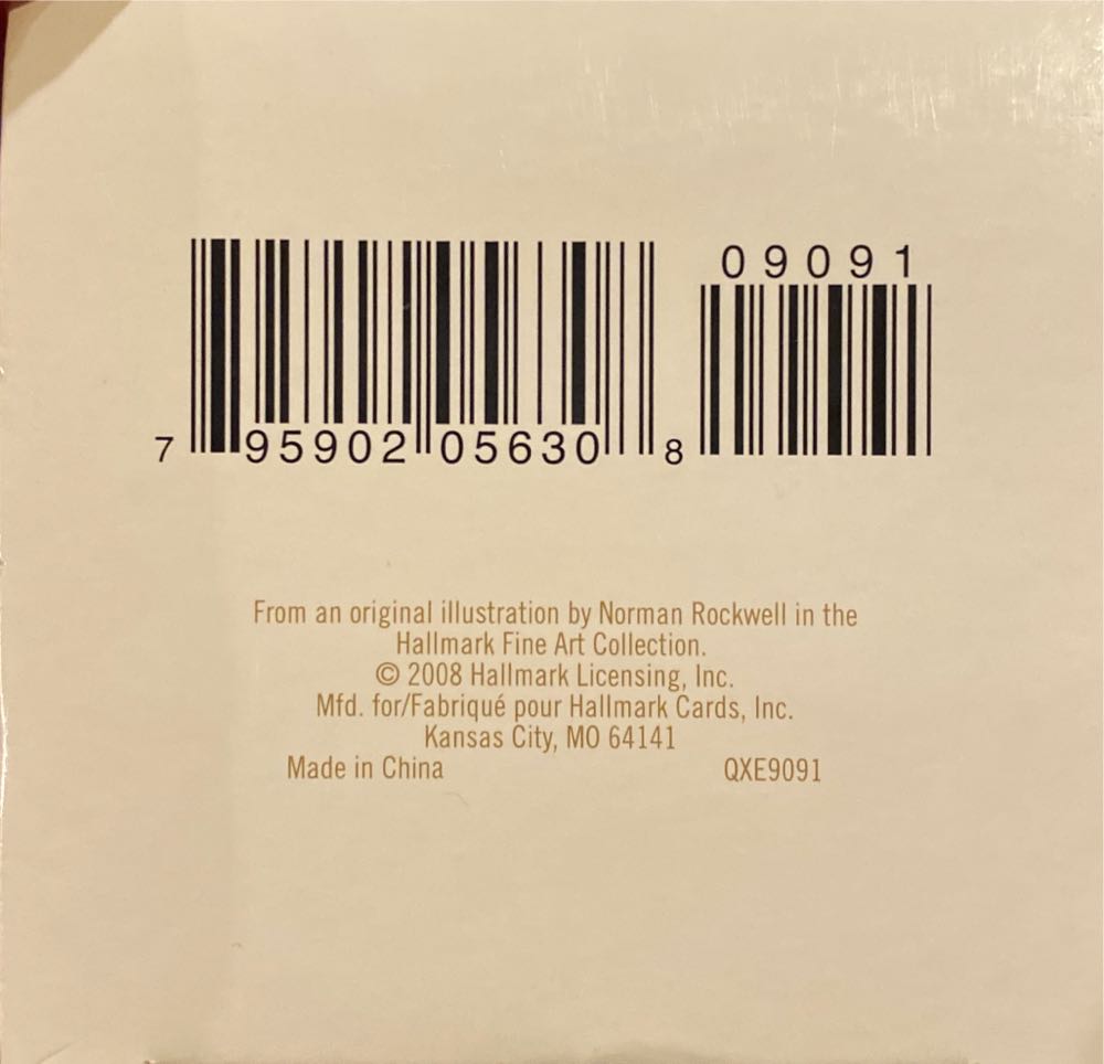 Santa Waiting for Santa - Norman Rockwell (Santa) ornament collectible [Barcode 795902056308] - Main Image 3