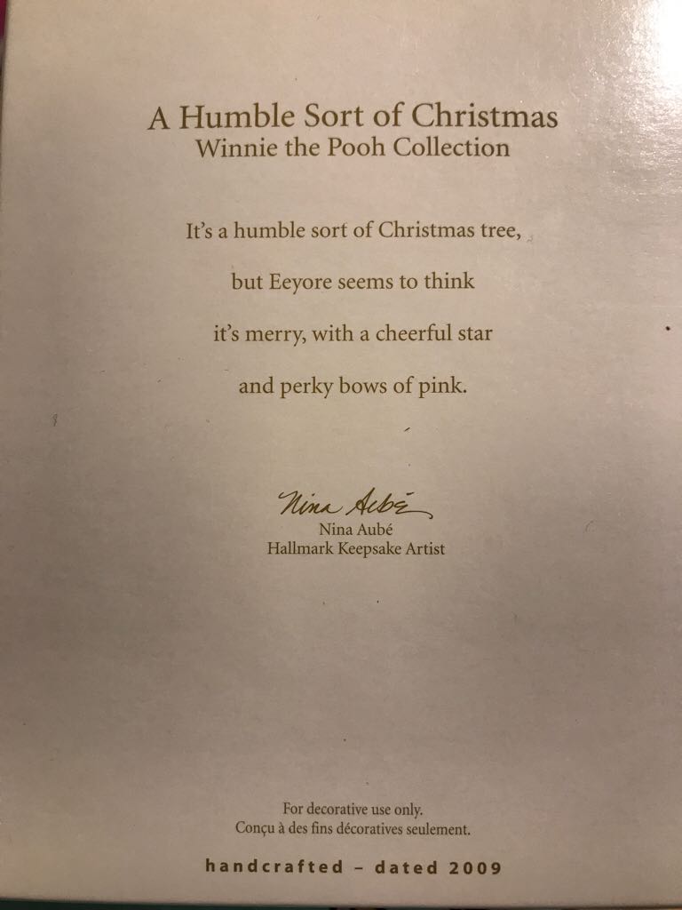 Hallmark - A Humble Sort Of Christmas - Disney Winnie The Pooh Collection (Disney Eeyore) ornament collectible [Barcode 795902078805] - Main Image 2