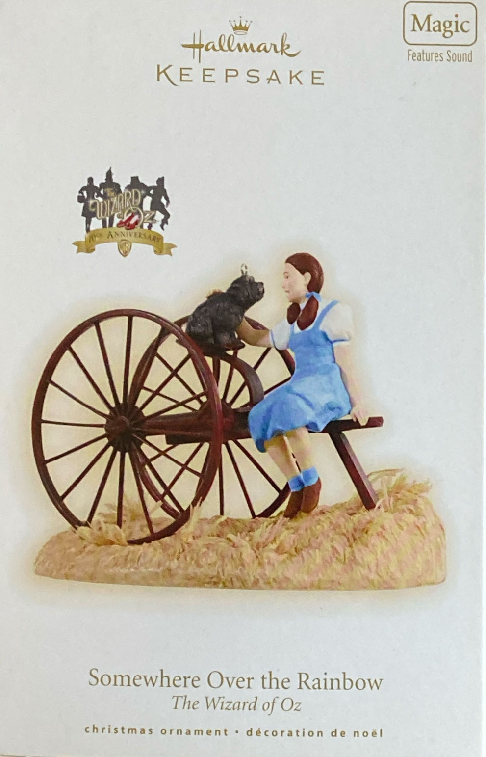 Oz - Dorothy & Toto: “SOMEWHERE OVER the RAINBOW” - The Wizard of Oz - Kansas (MAGIC: Sound) ornament collectible [Barcode 795902078935] - Main Image 4