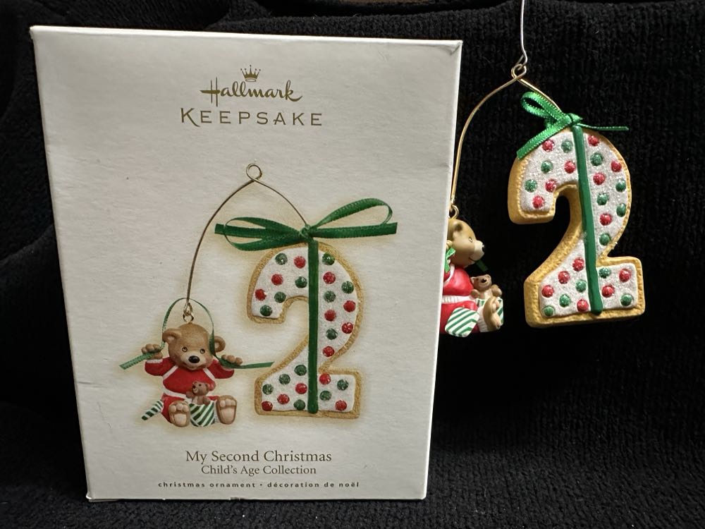 My Second Christmas  - Child’s Age Collection (Bear) ornament collectible [Barcode 795902079062] - Main Image 3
