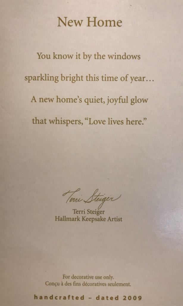 2009 New Home - Family ornament collectible [Barcode 795902079123] - Main Image 2