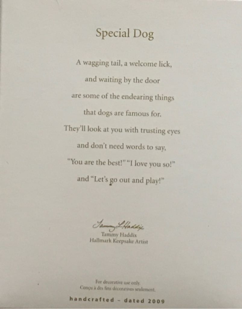 Special Dog 2009  (Photo Holder) ornament collectible [Barcode 795902079161] - Main Image 2