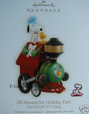 All Aboard for Holiday Fun - The Peanuts Gang (Peanuts) ornament collectible [Barcode 795902080570] - Main Image 1