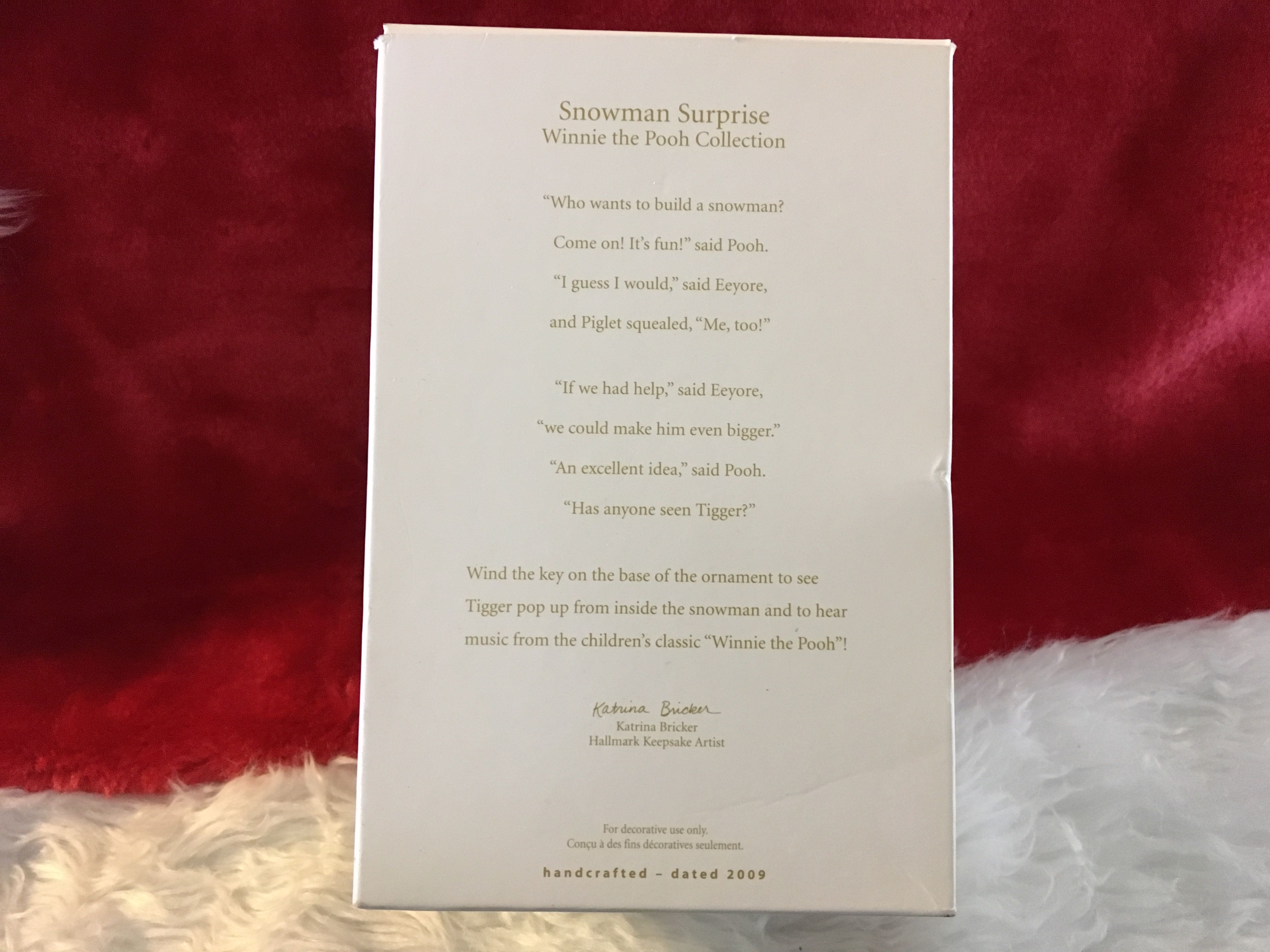 Snowman Surprise Pooh - Disney (Winnie the Pooh) ornament collectible [Barcode 795902081799] - Main Image 2