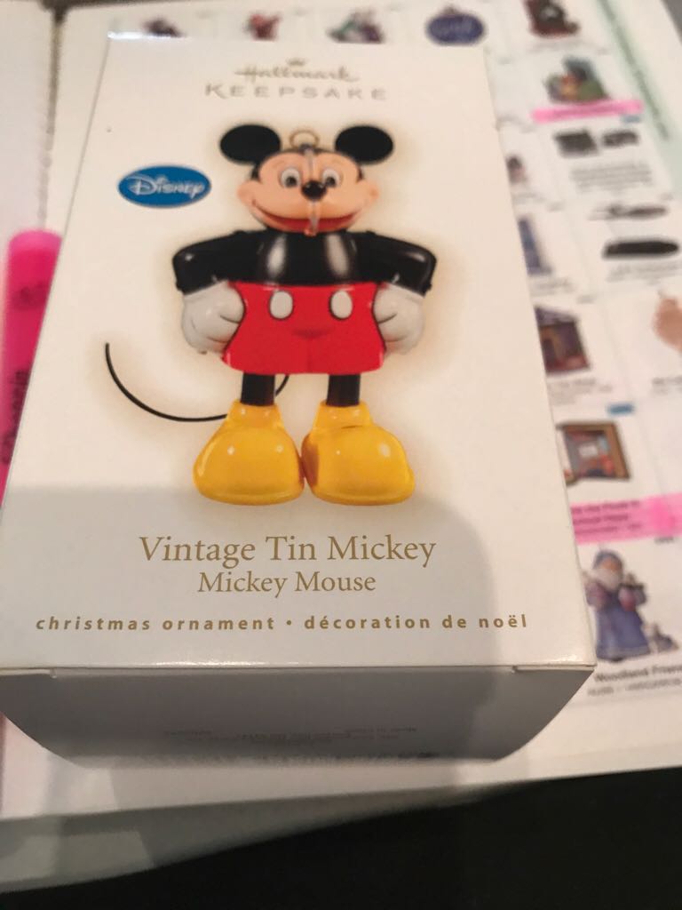 Vintage Tin Mickey - Disney (Mickey Mouse) ornament collectible [Barcode 795902081805] - Main Image 2