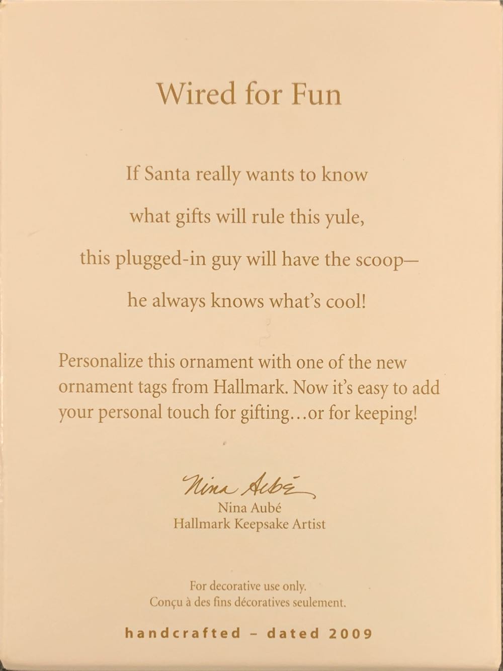 Wired For Fun  ornament collectible [Barcode 795902082147] - Main Image 2