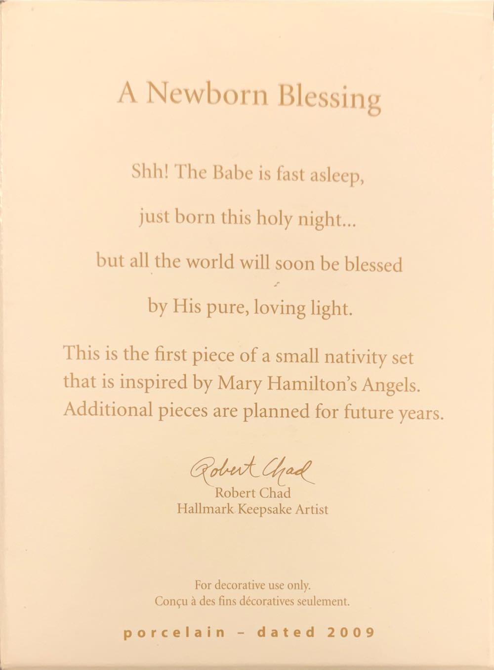 Nat1 - A Newborn Blessing - Mary’s Angels (Nativity) ornament collectible [Barcode 795902083489] - Main Image 2