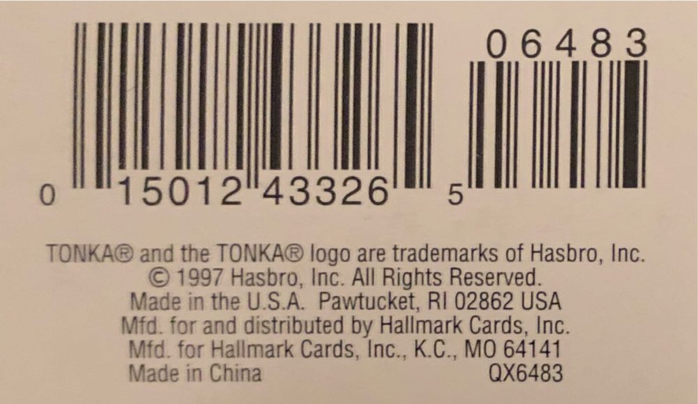 1998 Tonka Road Grader - Tonka (Tonka) ornament collectible [Barcode 015012433265] - Main Image 2