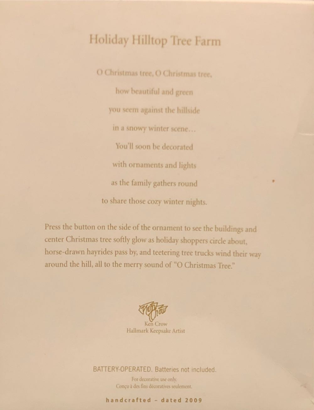 Holiday Hilltop Tree Farm - Magic Light, Sound, & Motion (Christmas Tree Farm) ornament collectible [Barcode 795902085926] - Main Image 4