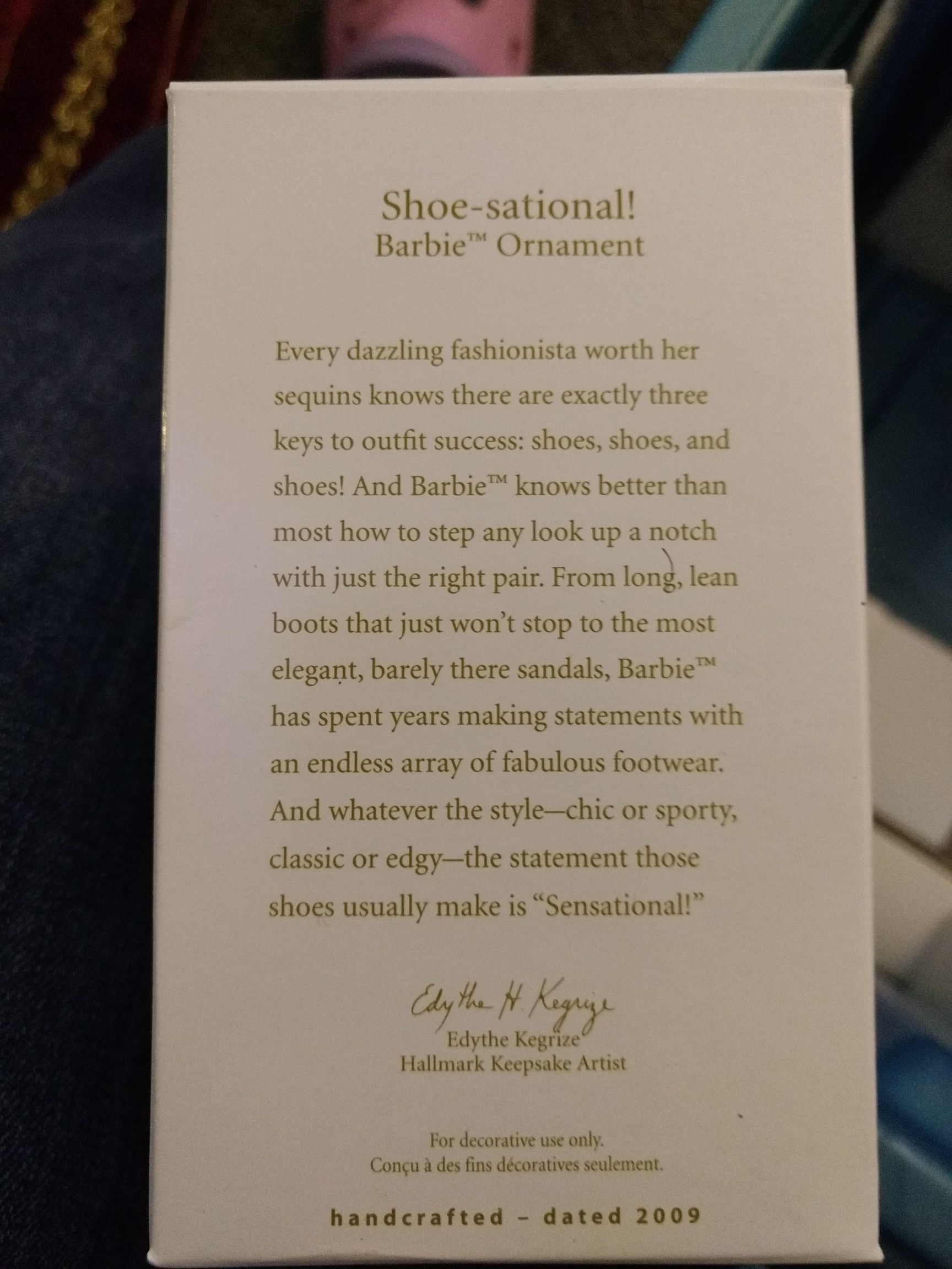 Barbie Shoe-sational! - Barbie (Barbie) ornament collectible [Barcode 795902085964] - Main Image 2