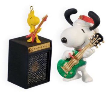 Peanuts Gang: Christmas Rocks! 2009 Ornament - Peanuts Gang (Snoopy & Woodstock) ornament collectible [Barcode 795902086008] - Main Image 2