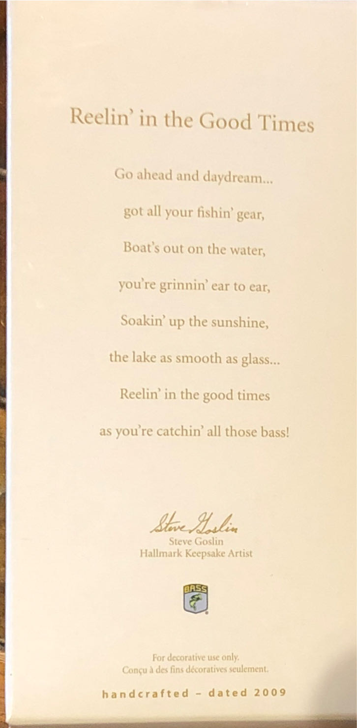 Reelin’ In The Good Times - Fishing (Fishing) ornament collectible [Barcode 795902086039] - Main Image 4