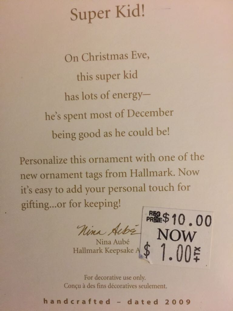 Super Kid!  (Kids) ornament collectible [Barcode 795902087180] - Main Image 2