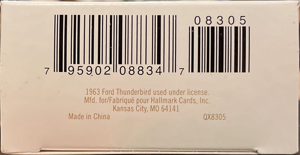 #19 1963 Ford Thunderbird Sports Roadster #19 - Classic American Cars (Cars) ornament collectible [Barcode 795902088347] - Main Image 3