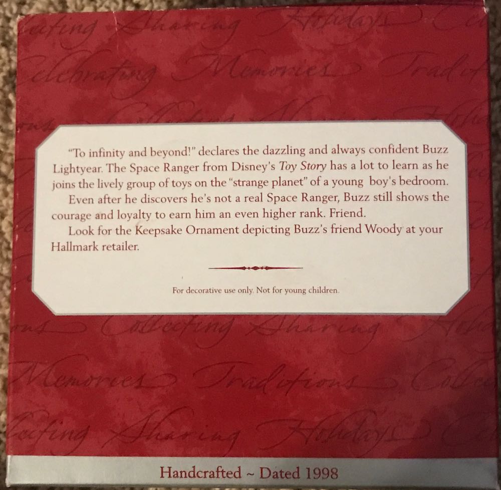 Buzz Lightyear - Toy Story (Disney) ornament collectible [Barcode 015012433593] - Main Image 3