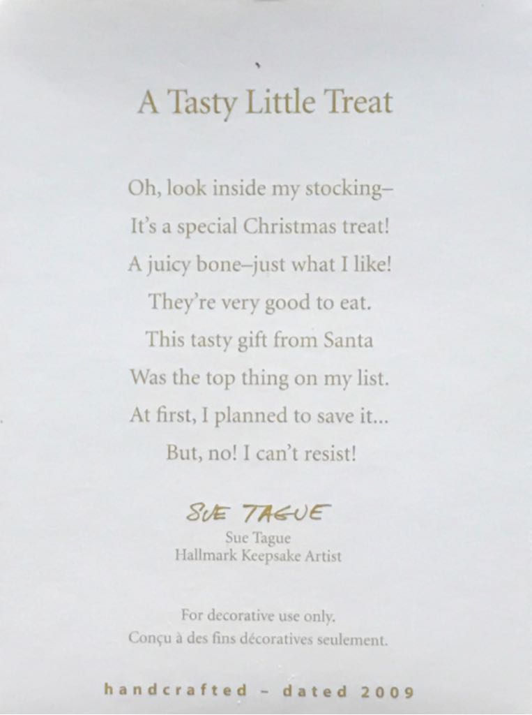 A Tasty Little Treat - Hallmark Keepsake (Dogs) ornament collectible [Barcode 795902088712] - Main Image 2