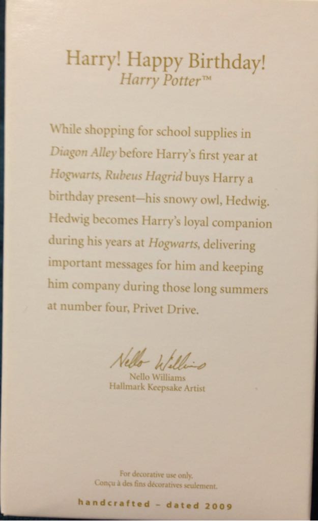 Harry Potter 2009 Harry! Happy Birthday! - Harry Potter (Harry Potter) ornament collectible [Barcode 795902089030] - Main Image 2