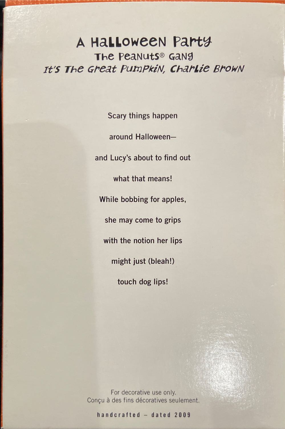 A Halloween Party - It’s The Great  Pumpkin, Charlie Brown - The Peanuts Gang (Halloween - The Peanuts Gang) ornament collectible [Barcode 795902090784] - Main Image 2