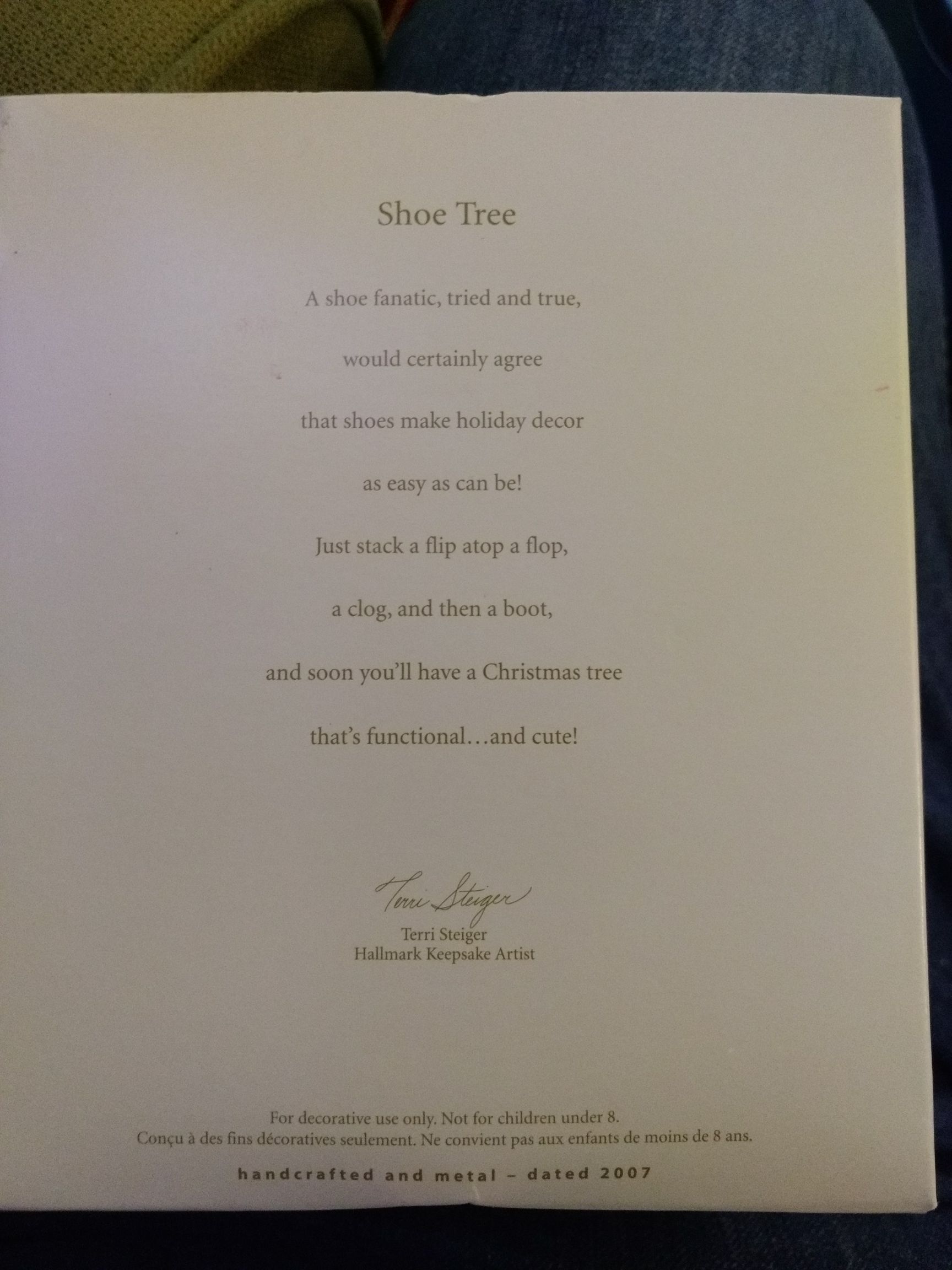 Shoe Tree Barbie Ornament   (Barbie) ornament collectible [Barcode 015012000443] - Main Image 2