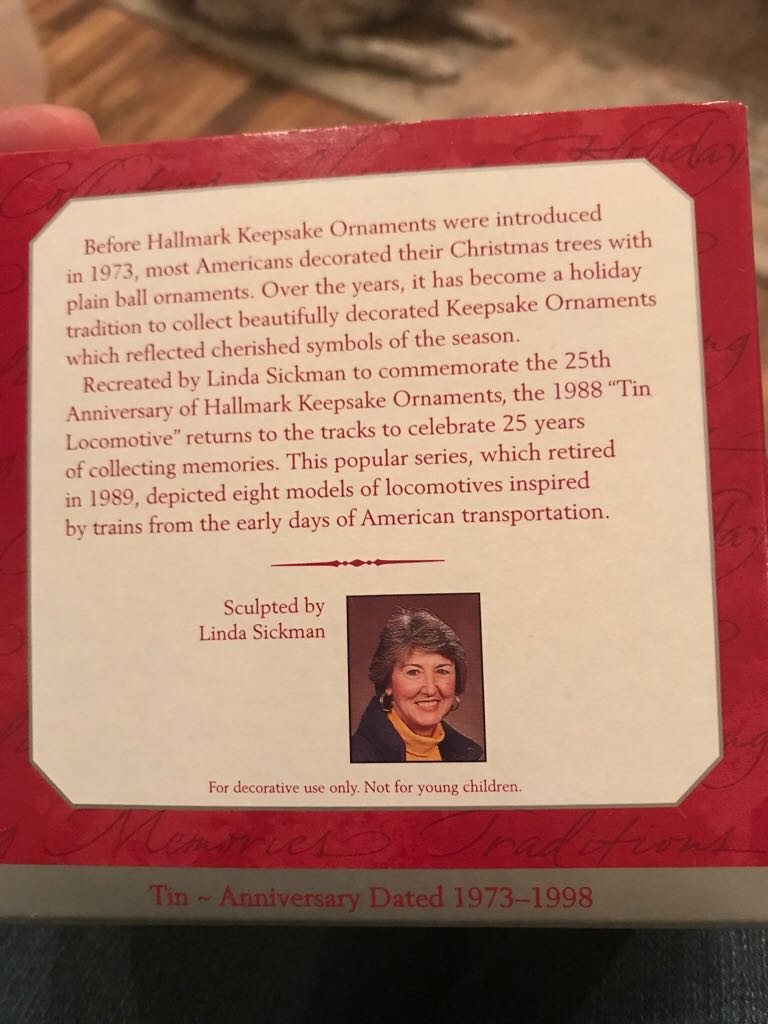 Tin Locomotive Anniversary Edition - Tin Locomotive Series (Keepsake Ornament) ornament collectible [Barcode 015012437331] - Main Image 2