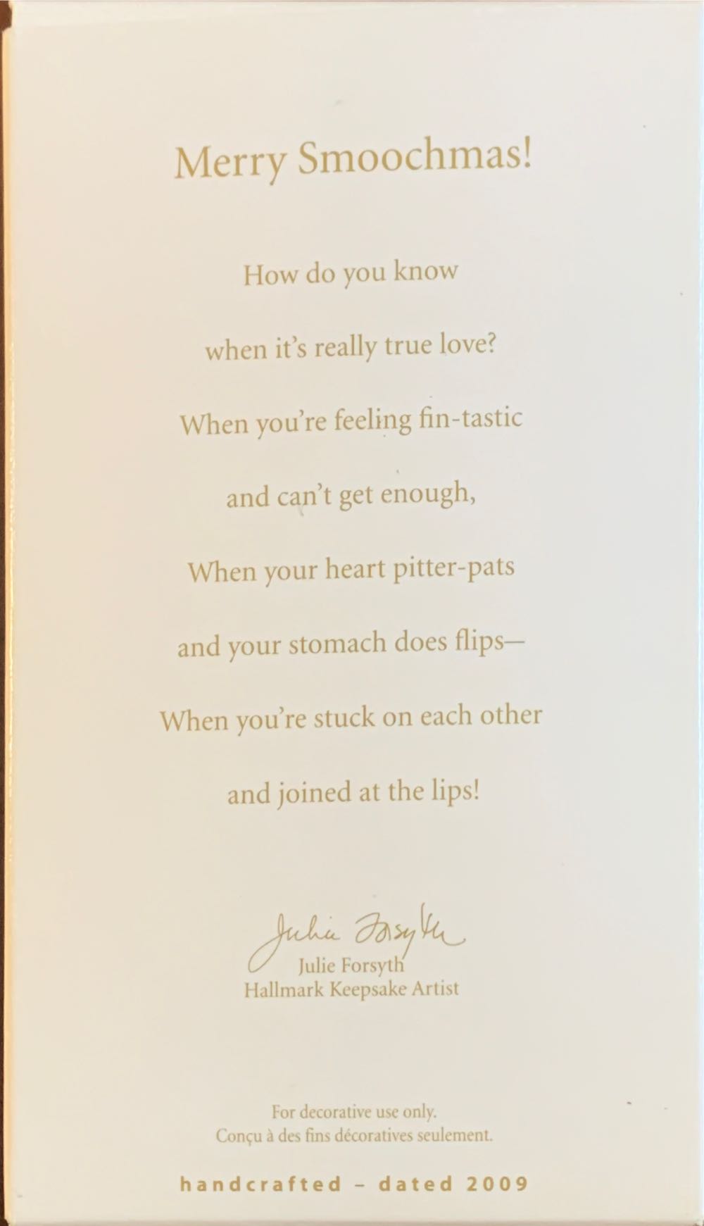 Merry Smoochmas! - Couples In Love (Couples) ornament collectible [Barcode 795902098858] - Main Image 2