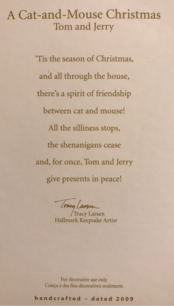 A Cat-and-Mouse Christmas Tom & Jerry - Tom And Jerry (Tom & Jerry) ornament collectible [Barcode 795902100070] - Main Image 2