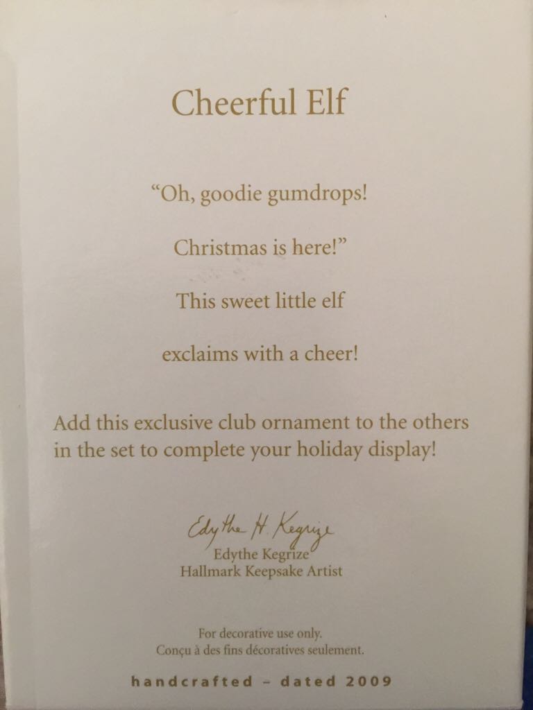 Santa & his Reindeer - Cheerful Elf - Santa And His Reindeer (Gingerbread) ornament collectible [Barcode 795902100803] - Main Image 2