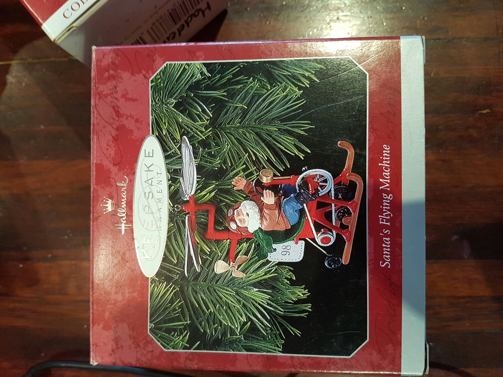 Santa’s Flying Machine - Santa (Santa) ornament collectible [Barcode 015012437508] - Main Image 1