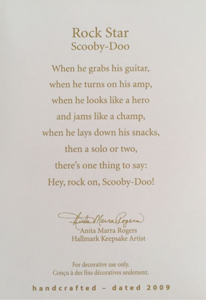 Rock Star - Scooby-Doo! (Scooby-Doo) ornament collectible [Barcode 795902105969] - Main Image 2