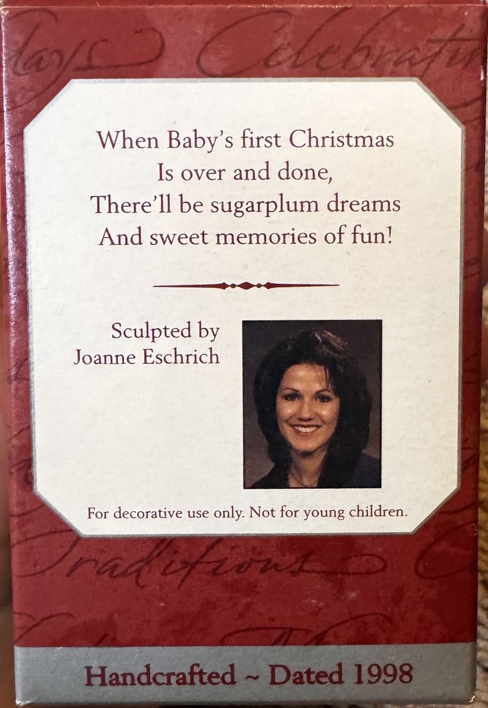 Baby’s First Christmas Pooh - Child’s Age Collection ornament collectible [Barcode 015012437553] - Main Image 3