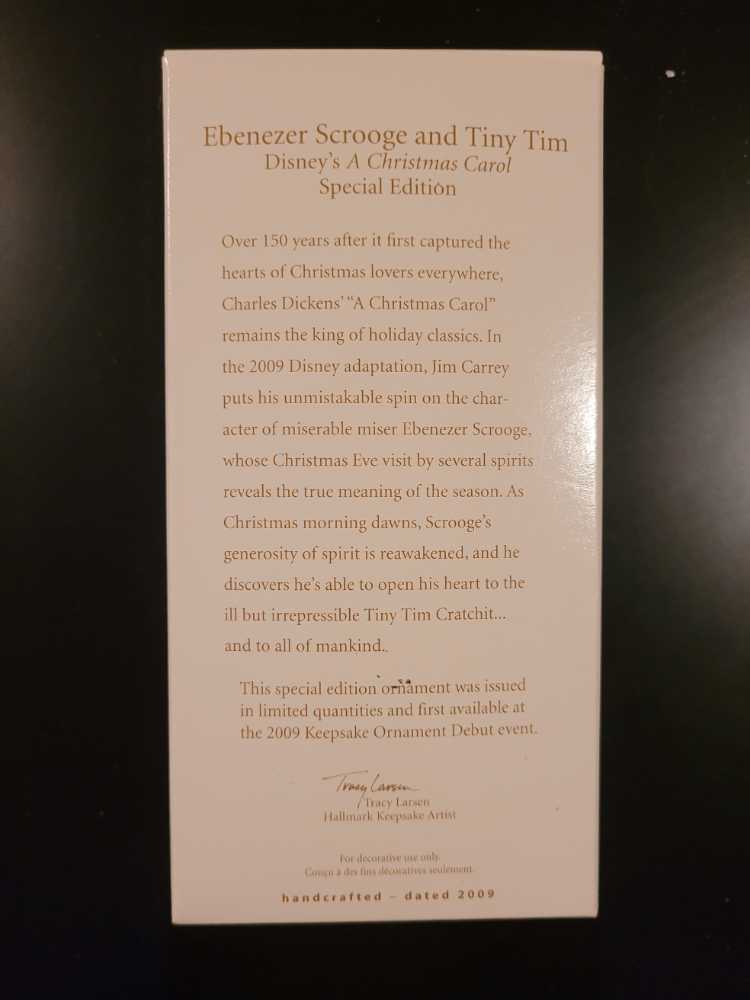 Ebenezer Scrooge and Tiny Tim - Disney (Disney’s A Christmas Carol Special Edition) ornament collectible [Barcode 795902110673] - Main Image 2