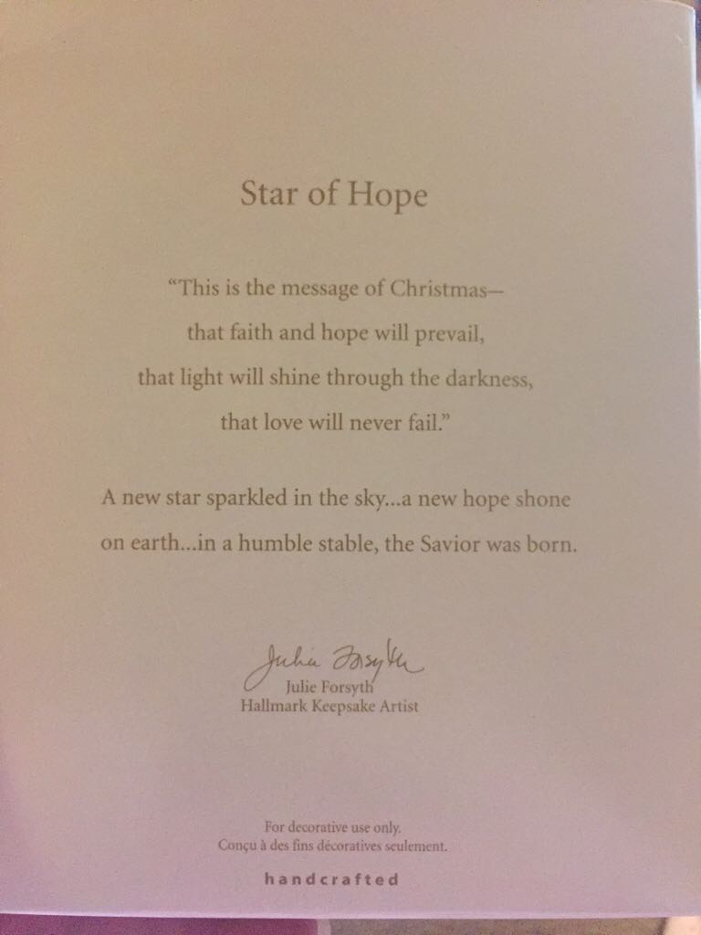 Star Of Hope  ornament collectible [Barcode 795902110680] - Main Image 2