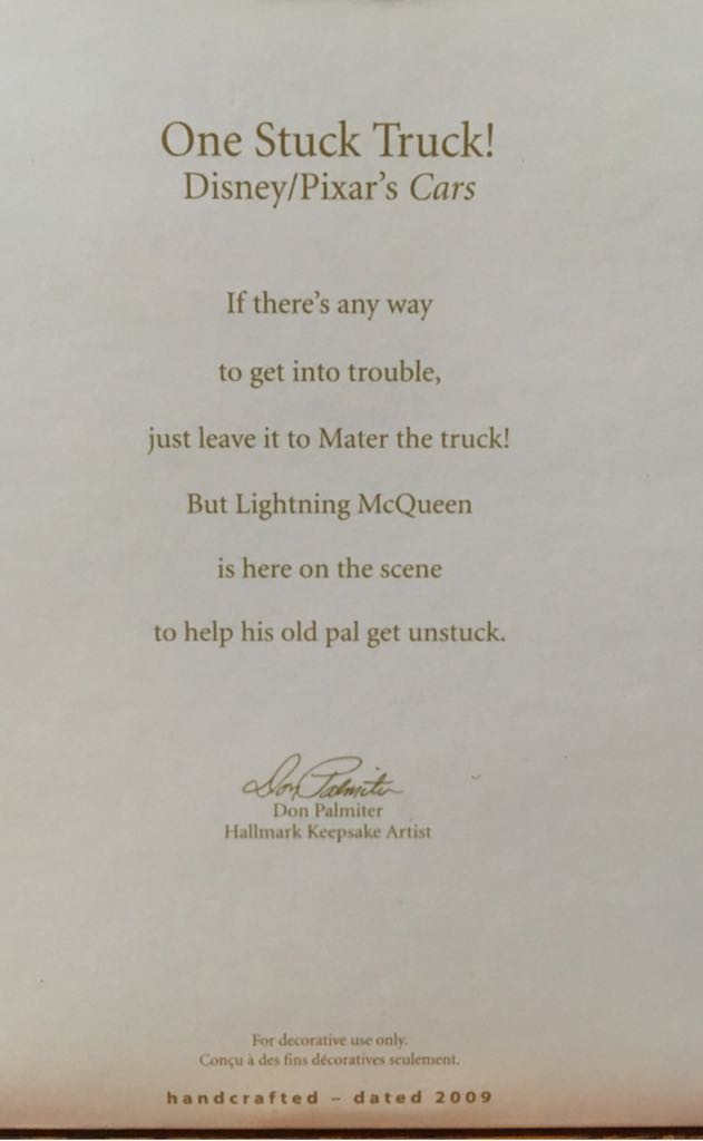 One Stuck Truck! - Cars (Disney) ornament collectible [Barcode 795902110826] - Main Image 2