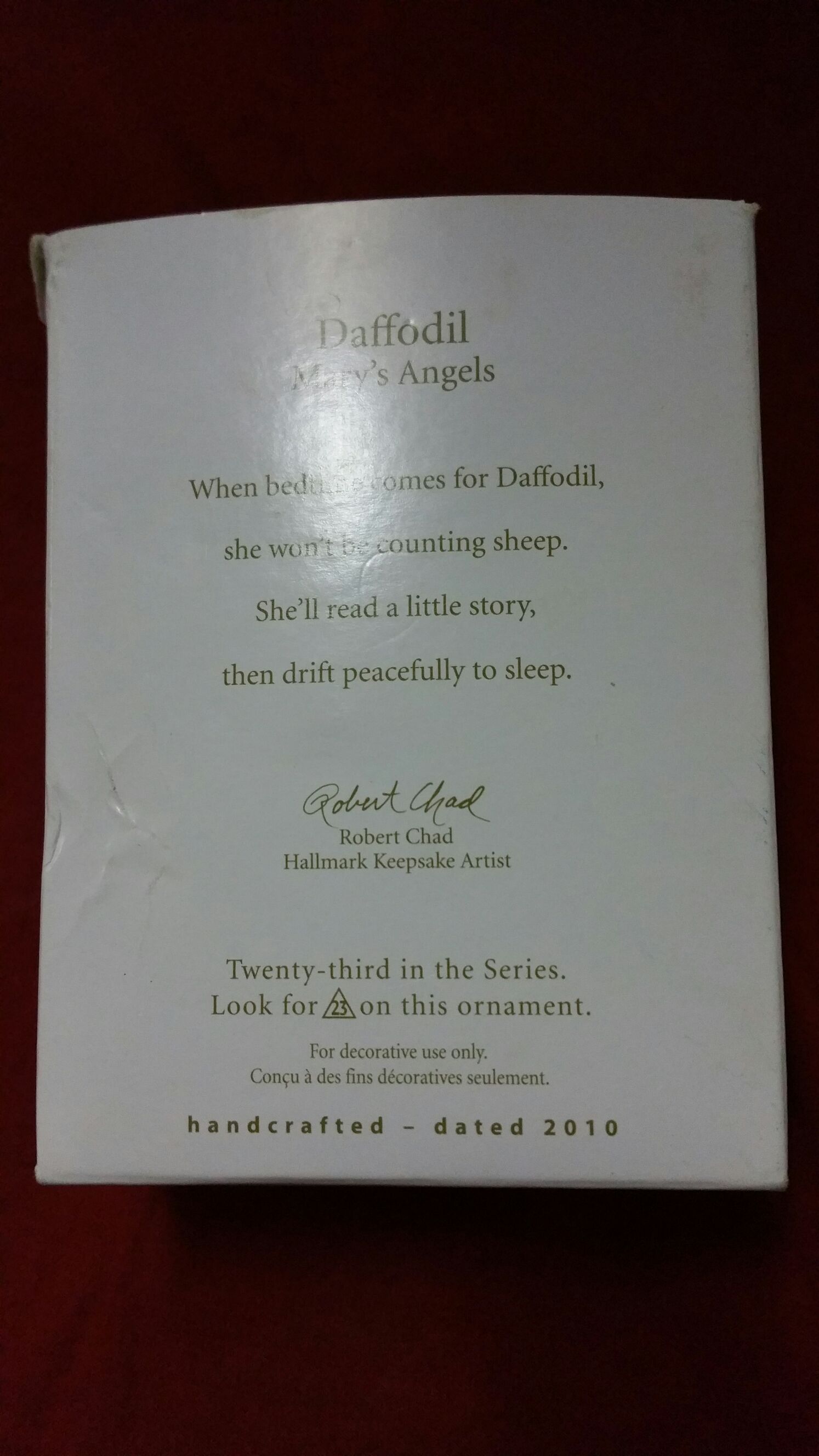 Mary’s Angels 23 - Daffodil - Mary’s Angels (Angel) ornament collectible [Barcode 795902133900] - Main Image 2