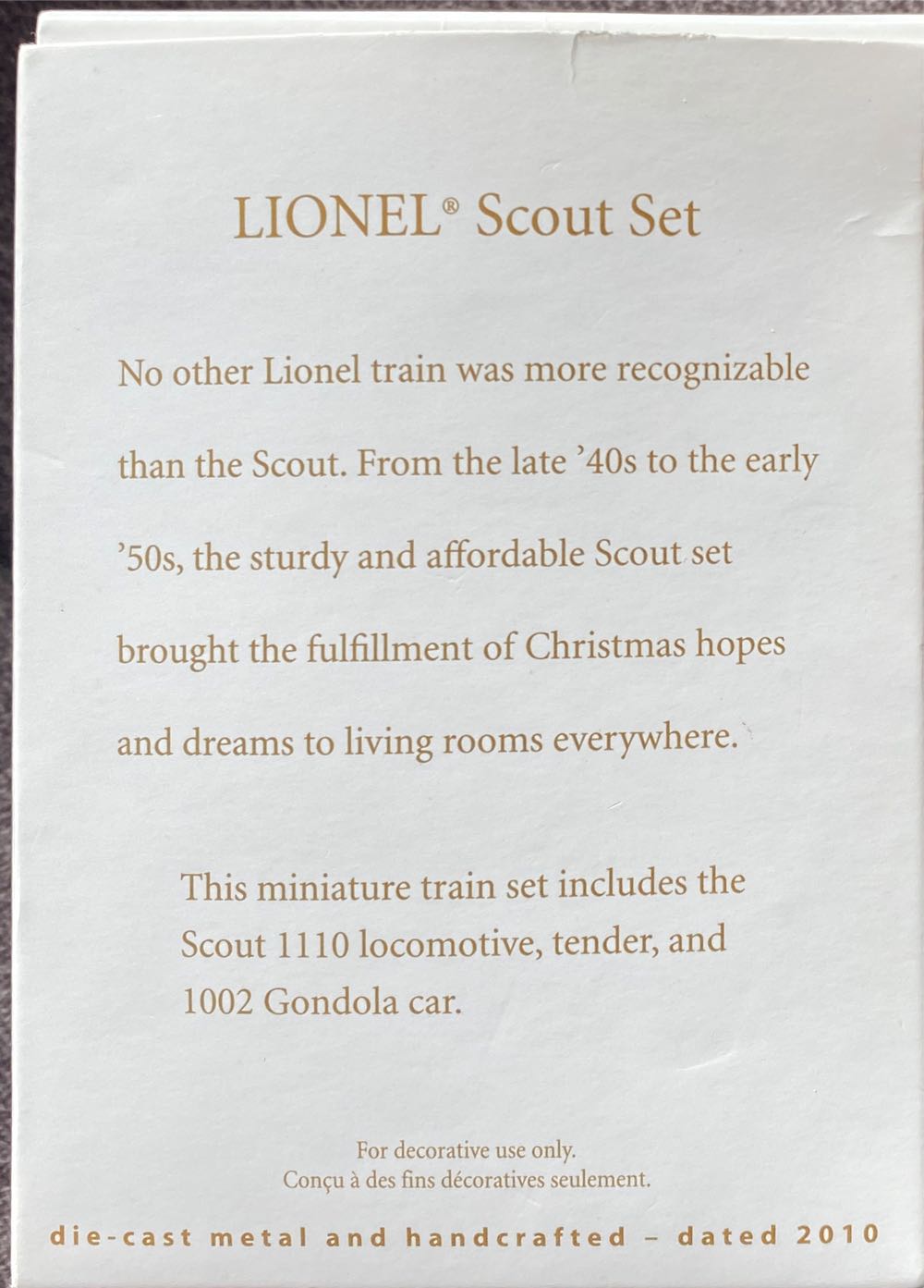 Lionel Scout Set - Lionel Train Miniature (Trains, Mini) ornament collectible [Barcode 795902134013] - Main Image 2