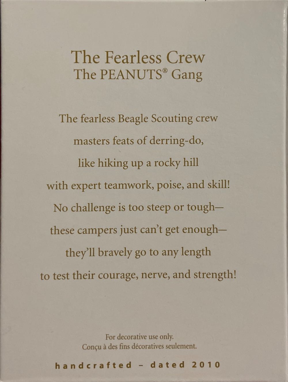 Snoopy - Fearless Crew - The Peanuts Gang (Peanuts) ornament collectible [Barcode 795902134228] - Main Image 3