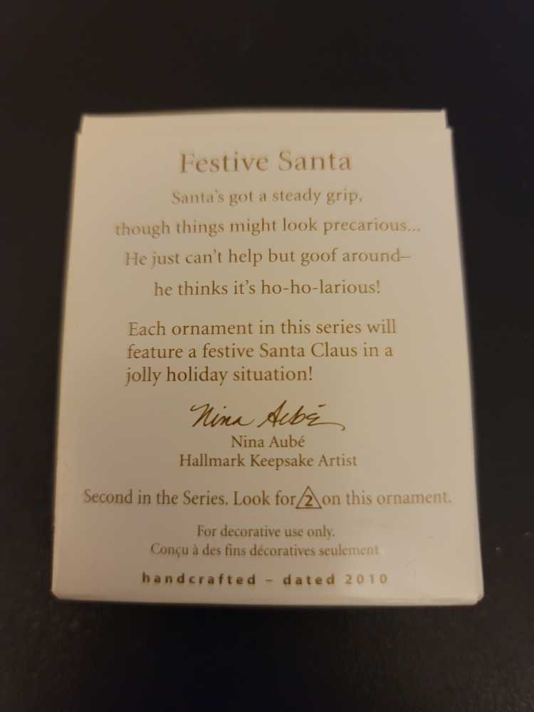 Miniature Santa Festive Santa #2 - Festive Santa (Miniature) ornament collectible [Barcode 795902134952] - Main Image 2