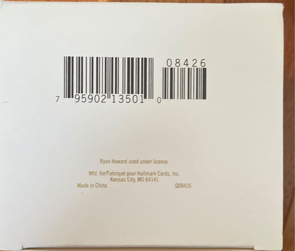 At The Ballpark Ryan Howard #15 - At the Ballpark (Baseball) ornament collectible [Barcode 795902135010] - Main Image 3