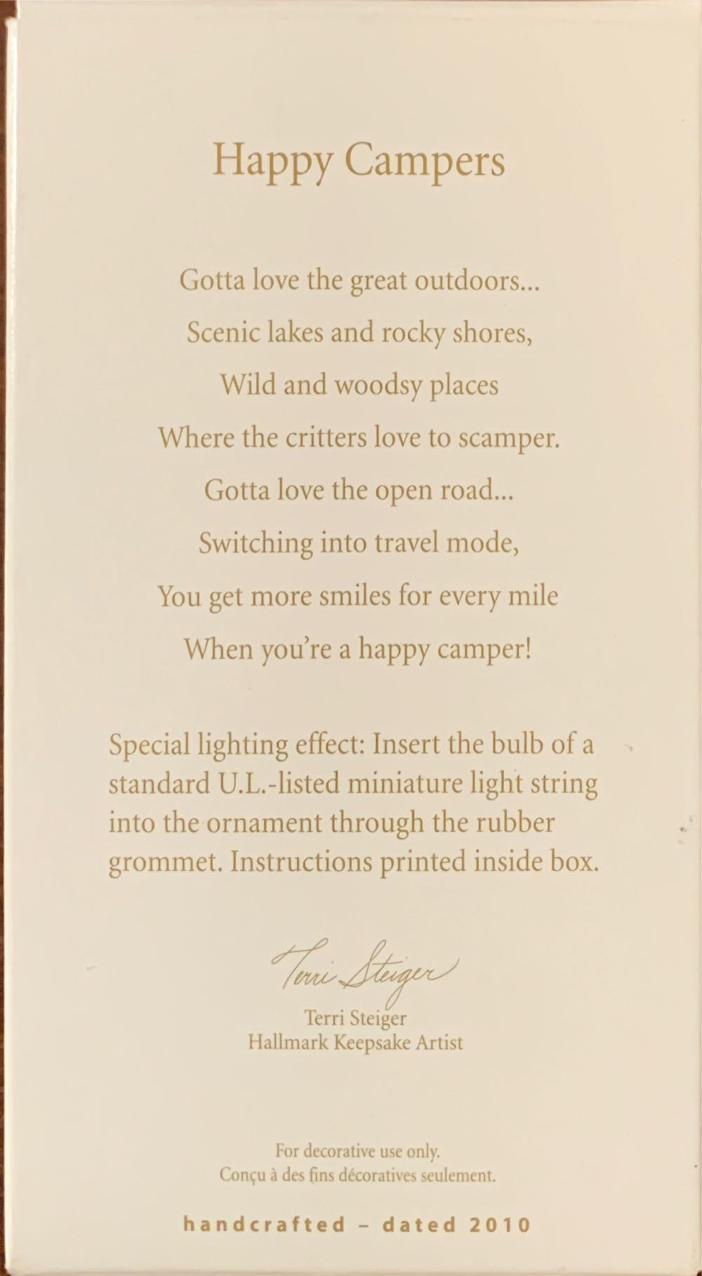 Happy Campers  (Lighting Effect with Light String) ornament collectible [Barcode 795902136765] - Main Image 2