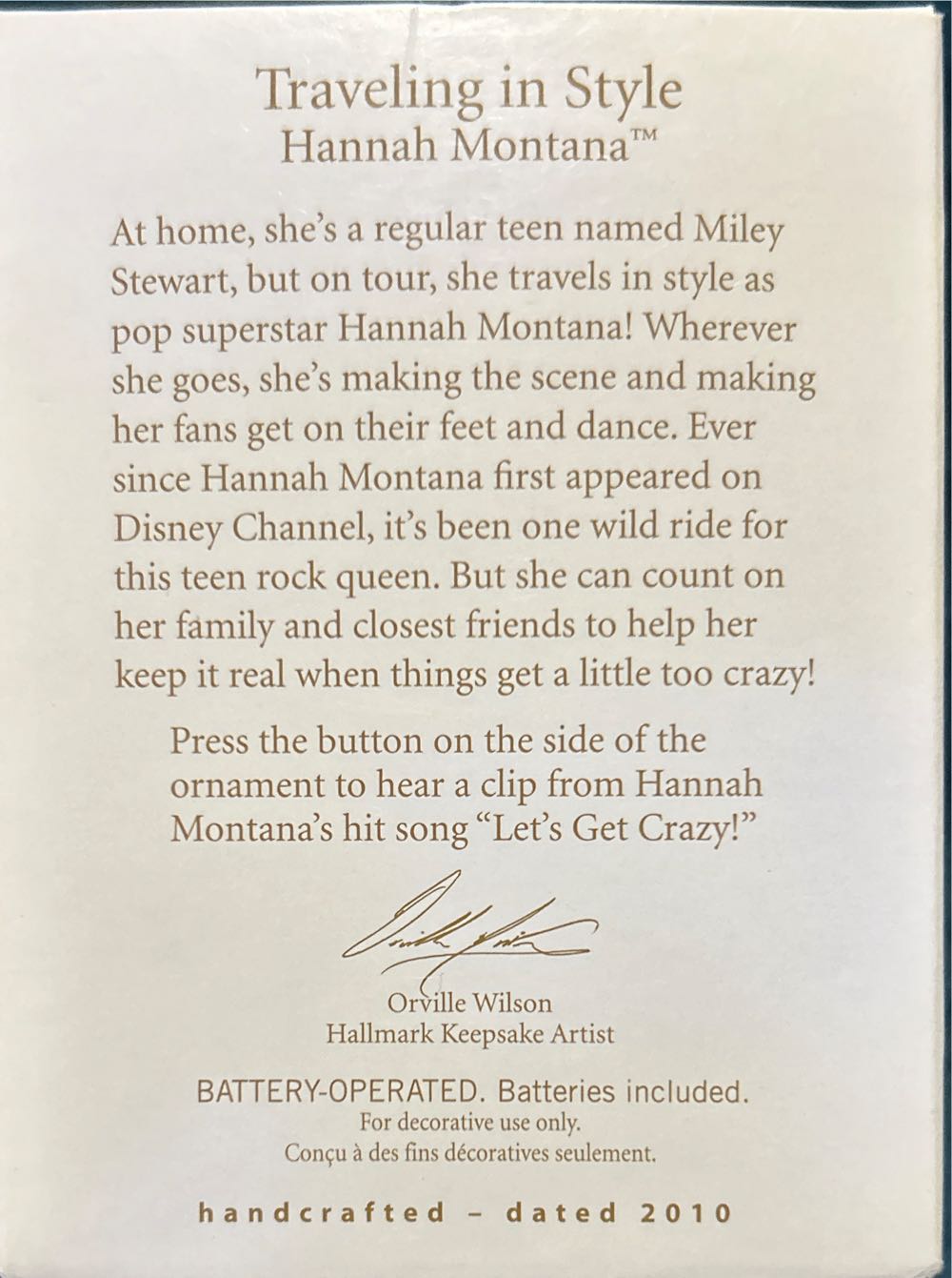 Disney Hanna Montana - Traveling In Style - Hannah Montana (Television) ornament collectible [Barcode 795902137182] - Main Image 2