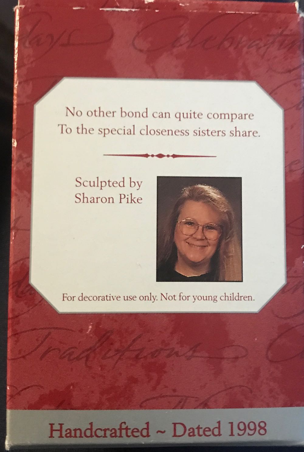 Sister to Sister  ornament collectible [Barcode 015012437799] - Main Image 2