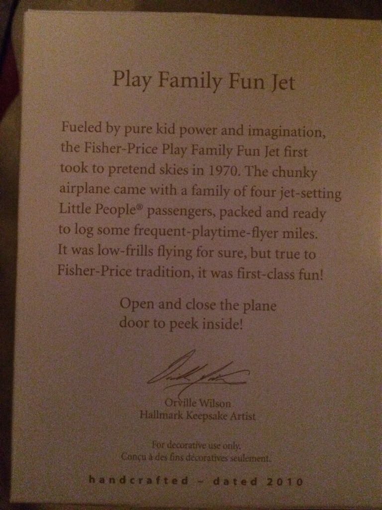 Play Family Fun Jet - Fisher Price (Toys) ornament collectible [Barcode 795902138233] - Main Image 2