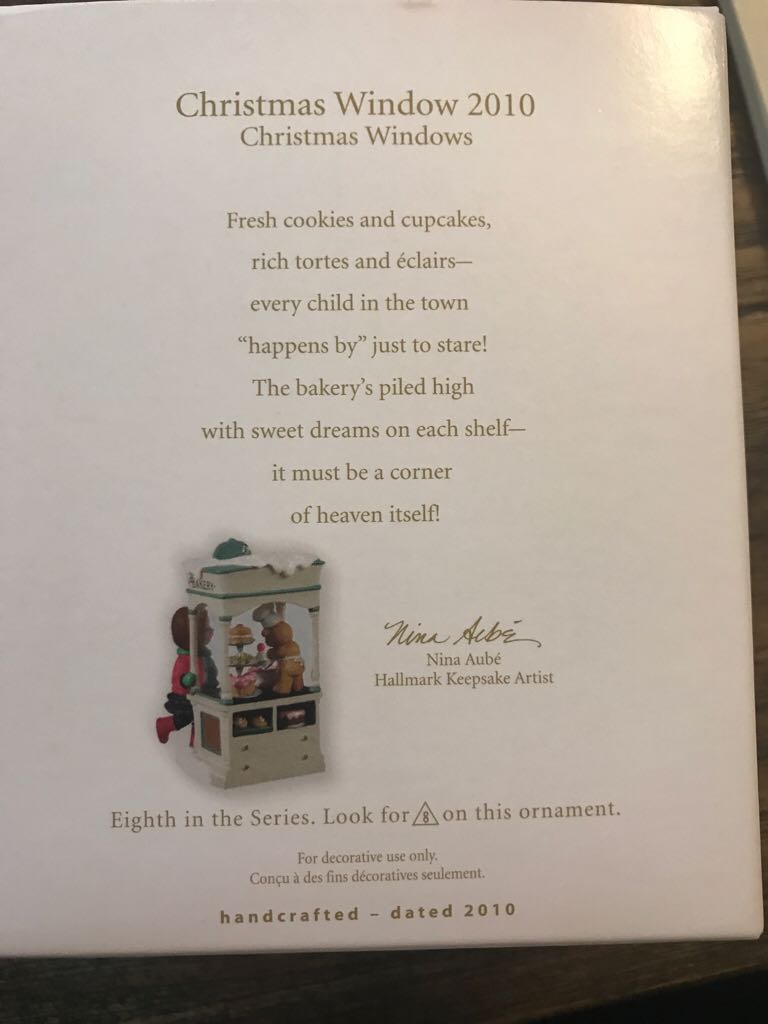 Christmas Window 2010, Patisseries - Christmas Windows (Christmas Window KOC) ornament collectible [Barcode 795902140212] - Main Image 2