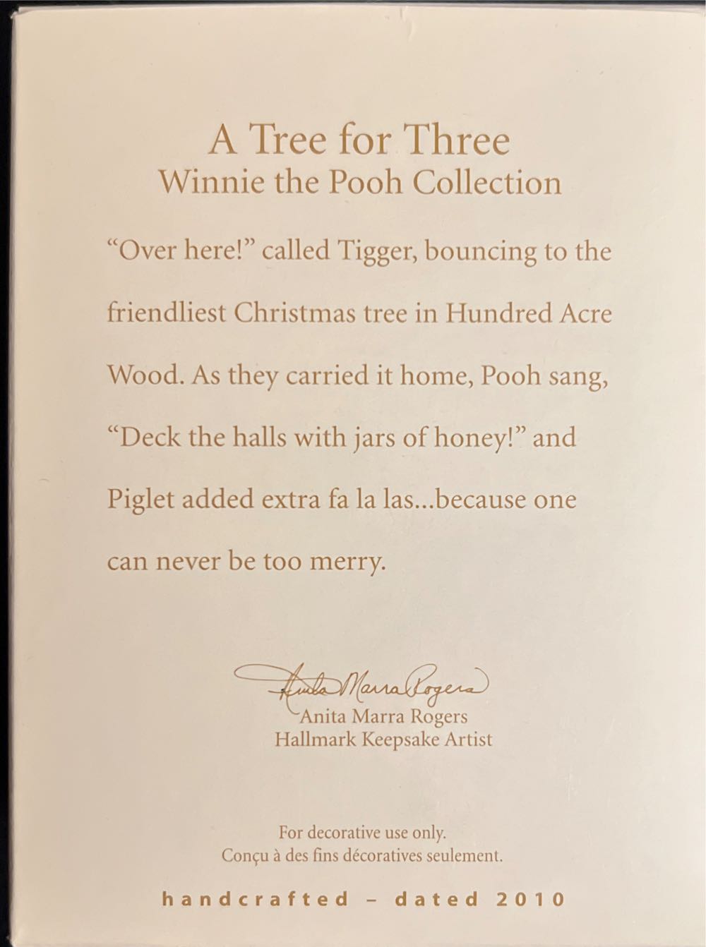 Disney / Pooh:  A Tree For Three - Pooh and Friends (Disney) ornament collectible [Barcode 795902140236] - Main Image 3