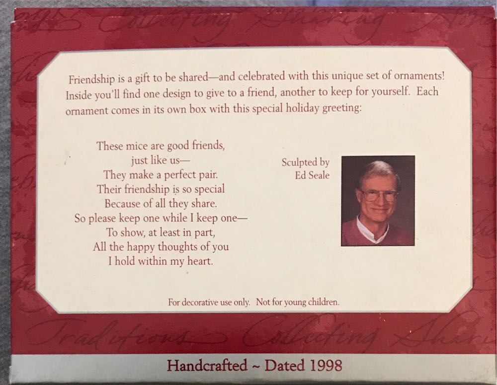 Friend Of My Heart - None (Friendship, Food, Mice) ornament collectible [Barcode 015012437874] - Main Image 3