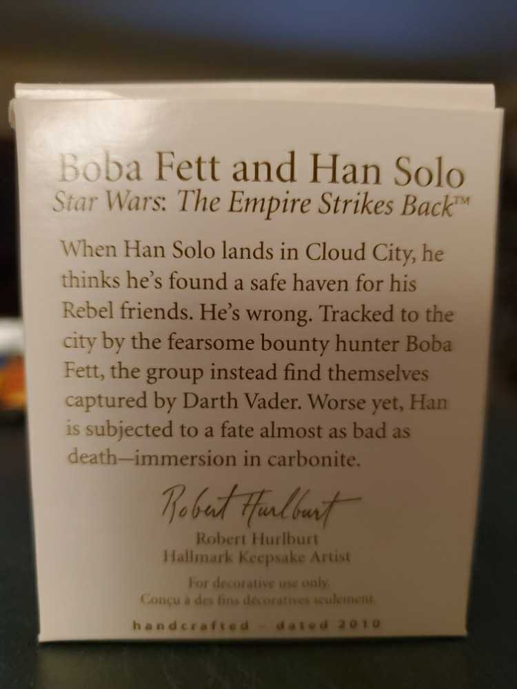 Star Wars Mini 2010 Boba Fett and Han Solo in Carbonite - Miniature Star Wars (Star Wars) ornament collectible [Barcode 795902142131] - Main Image 3